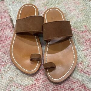 K.Jacques Brown Leather Sandals